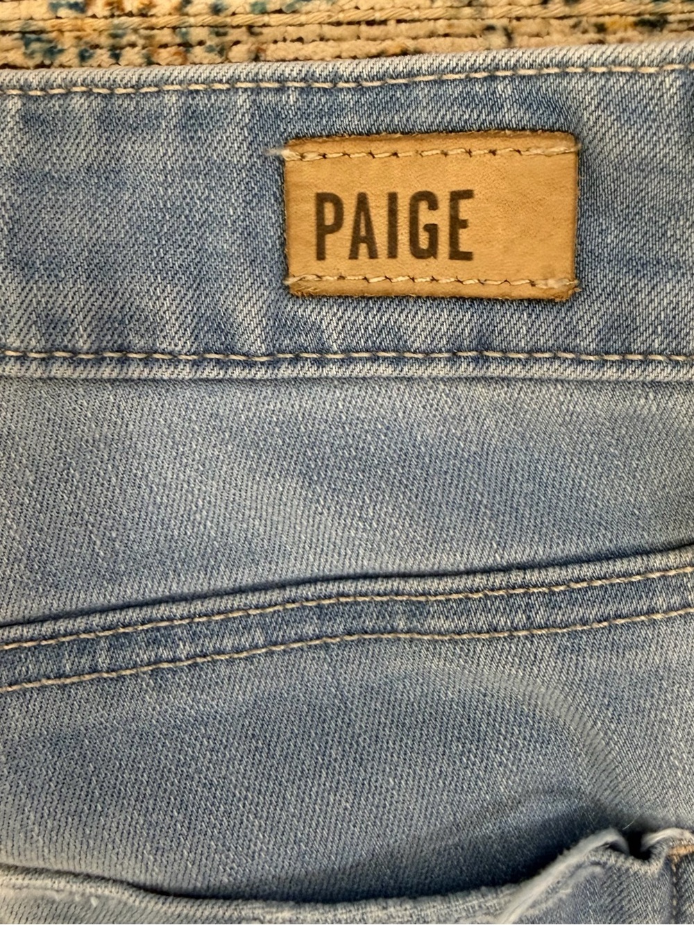 PAIGE Genesee Wide Leg Jeans 29 Ethel Light Wash High Rise Stretch Denim - Picture 6 of 14